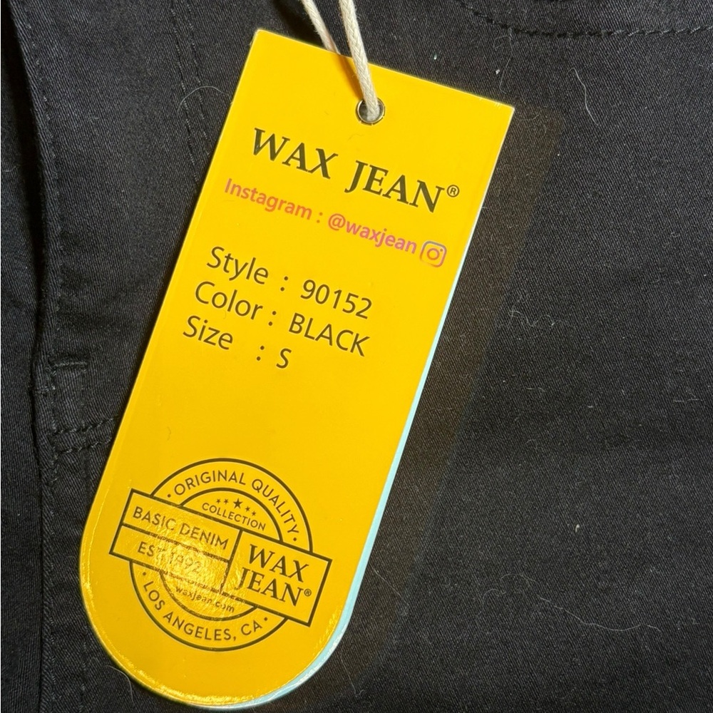 NEW Wax Jean Butt I Love You Hi-Rise Push Up Jeans Shorts Black Small - Picture 2 of 7
